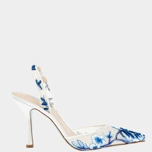 Betsey Johnson Patch Blue Floral Heels